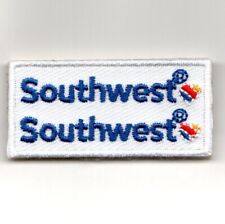 FSS SOUTHWEST AIRLINES 2 LINES WHITE HOOK & LOOP EMBROIDERED JACKET PATCH picture