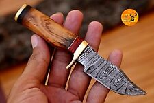 CUSTOM HANDMADE FORGED DAMASCUS STEEL SKINING KNIFE HUNTING SURVIVAL EDC 2142 picture