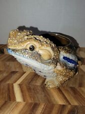 RARE Unusual Interesting Vintage Hobnail Frog Toad Planter MCM  picture