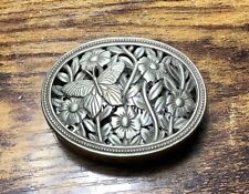 Ms Dee Pewter 3-D Oval Trinket Box with Daisies & Butterfly Collectable No. 54 picture