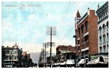 Ogden Utah UT Washington Ave. Advertising People 1908 Vintage Postcard-Z2-143 picture