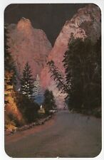 Vintage Postcard Pillars of Hercules Night View Colorado Springs CO ca 1930-1962 picture