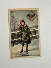 Victorian Trade Card Granite Iron Ware Girl Holding Pitcher on Ice  picture