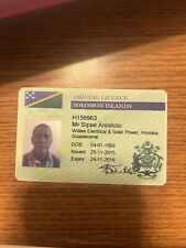 Drivers License From SOLOMON ISLANDS SALE AIDS  CIA CHARITY EXPIRED OVER 3 Years picture