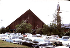 sl58 Original slide 1966 parking lot cars building 783a picture