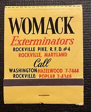 Vintage Matchbook: “Womack Exterminators” With Features With Matches picture