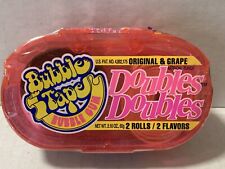 Vintage 1993 Amurol BUBBLE TAPE Gum DOUBLES DOUBLES 2 Rolls Original & Grape-NOS picture