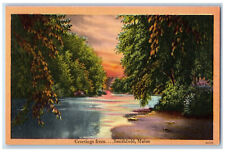1951 Sunset Greetings from Smithfield Maine ME Vintage Posted Postcard picture