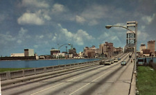 Main Street Bridge, Jacksonville, Florida FL Skyline - Chrome Postcard c1950s picture