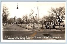 Weatherford Oklahoma OK Postcard RPPC Photo Southwestern State Teacher's College picture