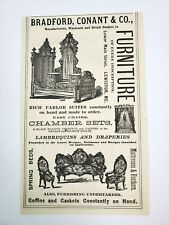 1878 Lewiston Maine Print Advertisement Pingree Lumber Bradford Conant Furniture picture