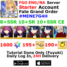 [ENG/NA][INST] FGO / Fate Grand Order Starter Account 8+SSR 190+Tix 1630+SQ #MEN picture