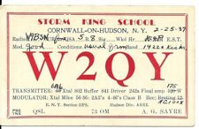 QSL 1937 Storm King School Cornwall on Hudson NY   radio card picture