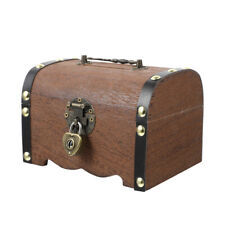1PC Small Chest Wooden Box Retro Memory Box for Keepsakes Treasure Chest picture