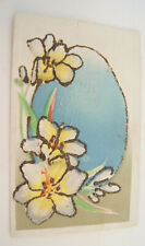 c. 1909 Happy Easter Vintage Postcard with Raised Paint Egg Design Flowers picture