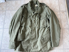 US Army Model 1965 OD Green Cotton Field Jacket Size Medium Regular picture