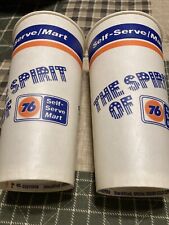9 Vintage Spirit Of 76 Wax Paper Cups Gas Station Mart DRIVE-IN Restaurant picture