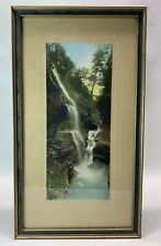 Antique Hand Colored Signed Photograph By C.A. Payne Rainbow Falls Wakins Glenn picture