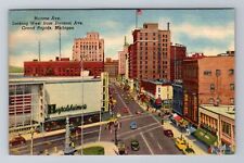 Grand Rapids MI-Michigan, Monroe Ave Looking West, Antique, Vintage Postcard picture