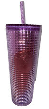 Starbucks Cup Purple Studded 24oz Tumbler Straw Summer 2021 Hot / Cold Drinks picture