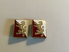 Vintage Pair of 2  LAFAYETTE COLLEGE Army ROTC Pins Red/Gold/White Easton PA picture