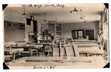 OH Ohio Columbus North High School Building Wood Shop Interior Postcard RPPC picture