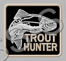 TROUT HUNTER EMBROIDERED PATCH IRON/SEW ON ~3