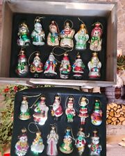 VTG Lot of 24 Shiny Christmas Figurines Ornaments Santa Angels Snowman Etc picture
