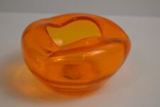 Vintage Kreiss Tangerine Orange MCM Glass Ashtray Collectible Art Decor picture