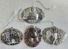 Danbury Mint Silver Christmas Ornaments Lot picture