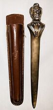Abraham Lincoln Letter Opener with Leather Holder Made By Dodge Inc picture
