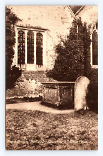Old Postcard Gray's Tomb Stoke Poges Country Churchyard Vintage c1910's Antique picture