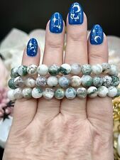 Natural Moss agate Stretchy Bracelets  & Gift picture