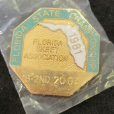 1981 Florida State Championship Skeet Association B 2ND 20 GA Lapel Badge Pin picture