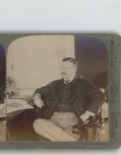 Teddy Roosevelt at his Desk White House Washington DC Stereoview picture
