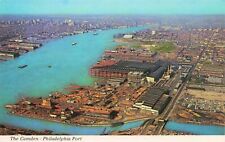 Postcard The Camden Philadelphia Port Aerial View Delaware River picture