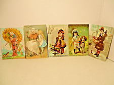 A Group of Five Antique Advertising Trading Cards Given Out by Salesmen. picture