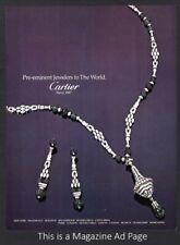 Emerald Diamond CARTIER JEWELRY 1981 Magazine Ad Page NECKLACE picture