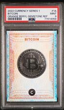 PSA 9 #d/149 2022 Cardsmiths Currency Gemstone Orange Beryl Refractor Bitcoin 1a picture
