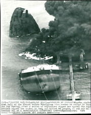 French tanker goes down - crippled by explosion - Vintage Photograph 2328652 picture