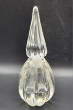 Vintage Clear Handblown Bulbous Heavy Perfume Bottle (H: 8”) picture