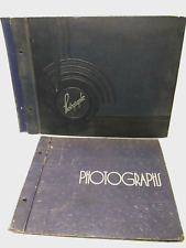 2x Vintage Photograph Binder Covers 12 x 15 and 9.5 x 12 - COVERS ONLY 1950'S picture