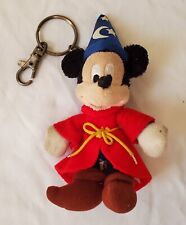 Vintage Disney Mickey Mouse Fantasia Wizard Keychain Plush Walt Disney World picture