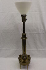 Vintage Hollywood Regency Brass STIFFEL Torchiere Lamp, Raised Feet Shade 3 picture