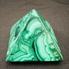 Wonderful Green Malachite  Pyramid with beautiful markings 134 gms - MALP1 picture