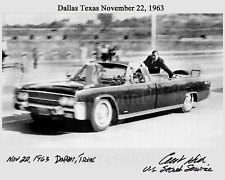 John F Kennedy assassination Stemmons Freeway Clint Hill Signed 8x10 REPRINT 2 picture