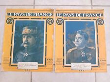 Vintage Le Pays De France French Newspaper Magazine X2 from 1917 picture