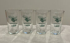 Moosehead Lager Canadian Clear Pint Glass 7” inches - New / Lot Of 4 picture
