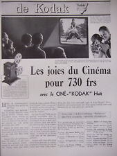  1935 KODAK JUNIOR SIX-20 VERICHROME 28° CINEMA PRESS ADVERTISEMENT - ADVERTISING picture