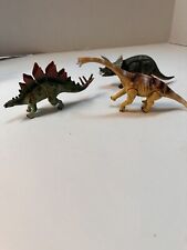 Dinosaur Lot of 3 Articulated Jointed Stegosaurus Brachiosaurus Triceratops picture